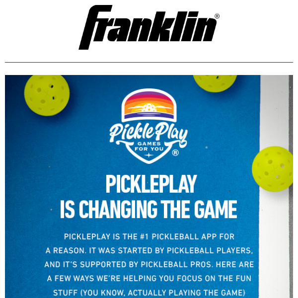 Get into Pickleball with Franklin Sports x PicklePlay