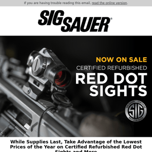 OPTICS SALE: Red Dots As Low as $74.99