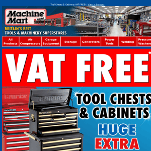 VAT FREE Tool Chests - Now On!