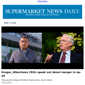 Kroger, Albertsons CEOs take the floor