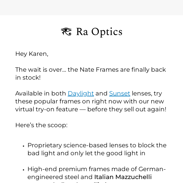 🥳 Nate Frames Are Back in Stock!