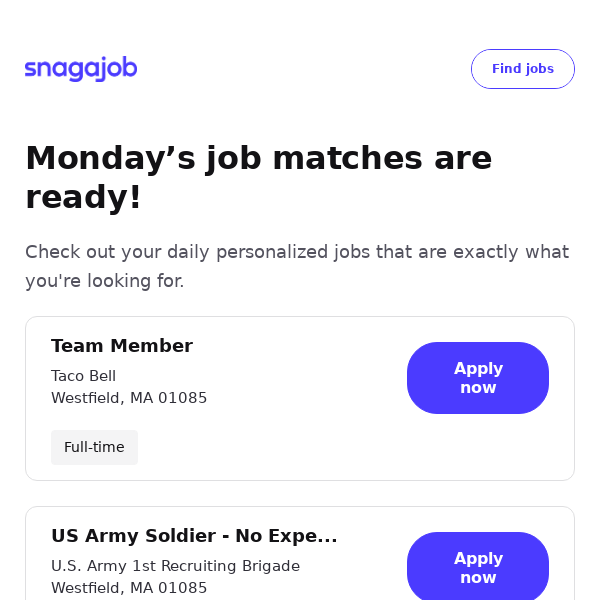 Personalized job matches for March 25, 2024