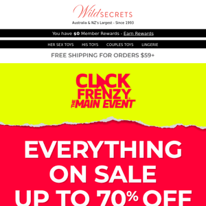 📣 Click Frenzy: Everything On SALE!