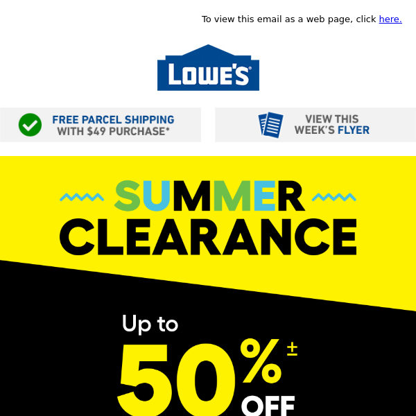 CLEARANCE: Up to 50% off - Lowe's Canada