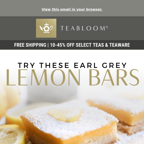 New Recipe: Earl Grey Lemon Bars 🍋