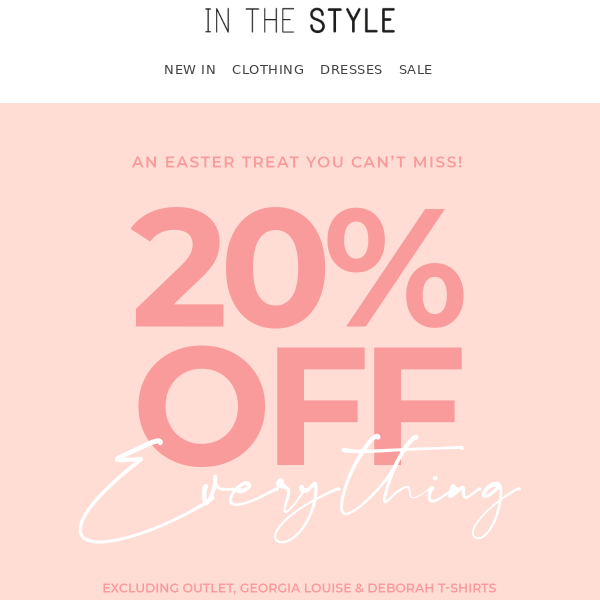 20% off almost EVERYTHING! 🤩