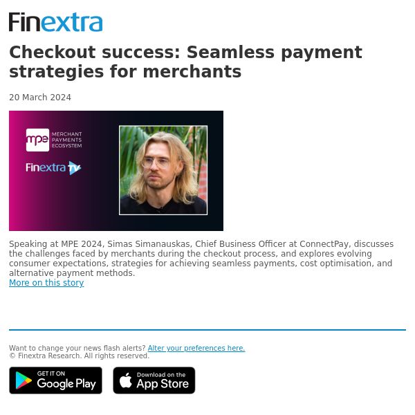 Finextra News Flash: Checkout success: Seamless payment strategies for merchants