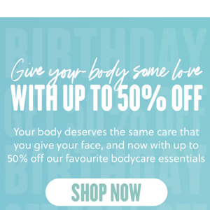 Up to 50% OFF bodycare