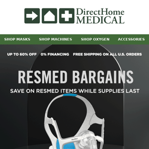 Enjoy Our 35% Off ResMed Sale + Free Shipping