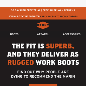 "They Deliver As Rugged Work Boots"