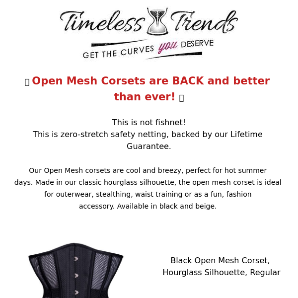 Classic Design, Overbust Corset, Hourglass Silhouette, Regular- Only A –  Timeless Trends