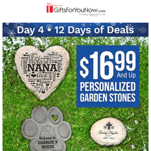 $16.99 Personalized Garden Stones | 12 Days of Deals - Day 4