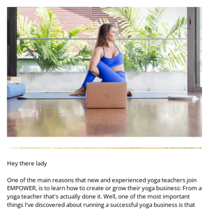 [FREE YOGA BUSINESS PLANNER INSIDE] EMPOWER in a bit more depth...