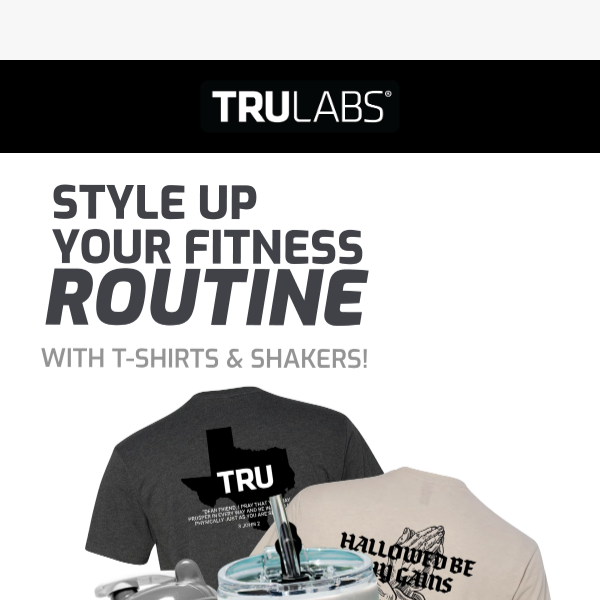 Rock Your Workouts in Style with TruLabs Apparel & Accessories! 🌟