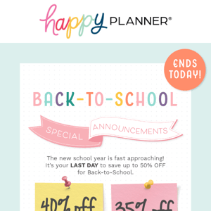 HOURS LEFT 📝 Back-to-School SALE Ends TODAY!