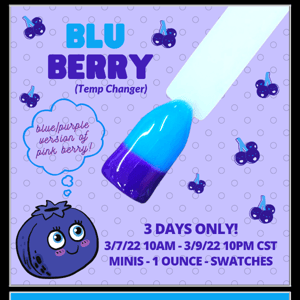 Blu Berry! 🫐 Available For 3 Days Only!