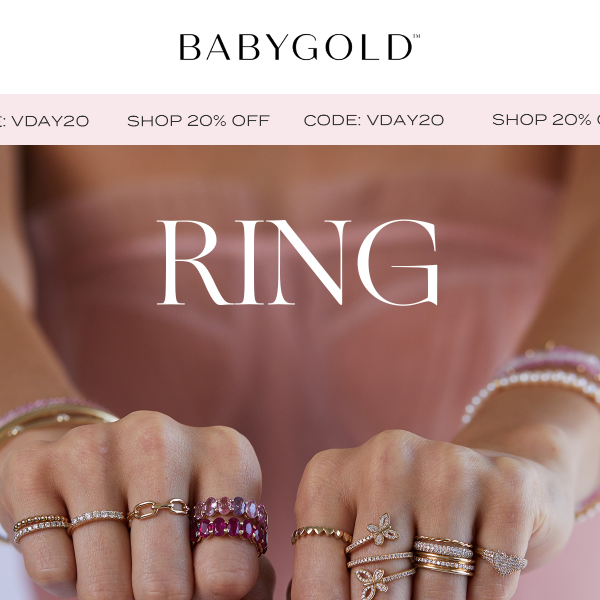 20% Off Radiant Rings 💍