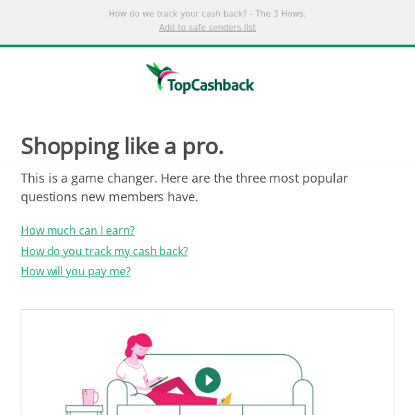 How do we track your cash back? - The 3 Hows. - topcashback.com