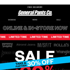 EXTRA 30% OFF* SALE