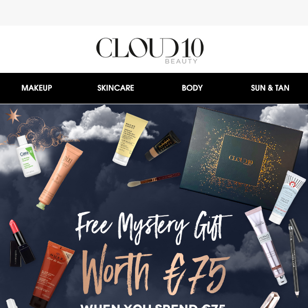 Free Mystery Gift worth €75 when you spend €75 🤩