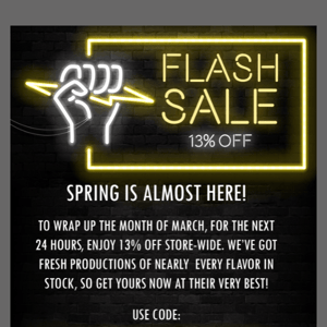 FLASH SALE