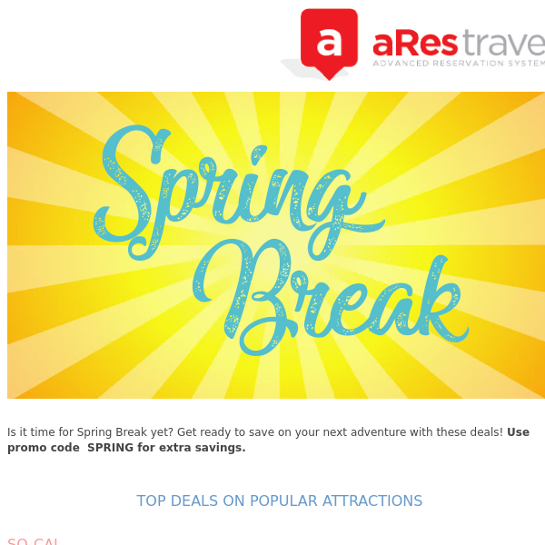 Spring Break Deals - Save with SPRING promo code!