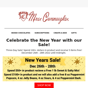 3 Day- New Years Sale! December 26th - 28th until midnight