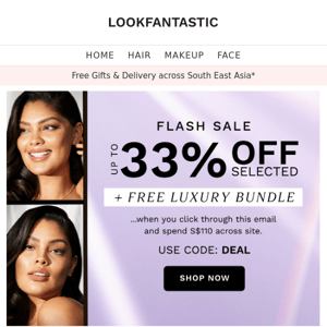 Up to 33% Off + FREE Luxury Beauty Bundle ✨