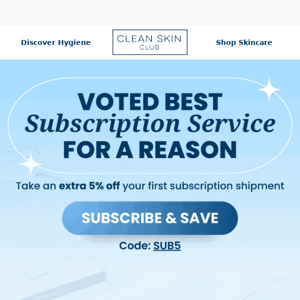 Votes BEST subscription service for a reason 🏆