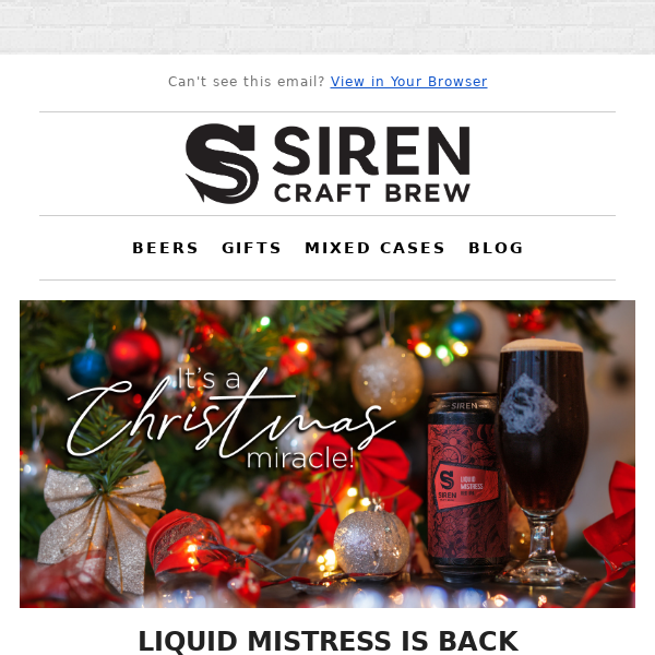 Christmas Miracle - Liquid Mistress Returns!