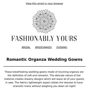 Romantic Organza Wedding Gowns