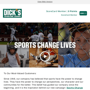 A letter from Ed Stack, Chairman of DICK'S Sporting Goods