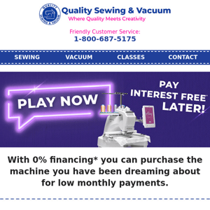 Play Now, Pay Interest Free Later