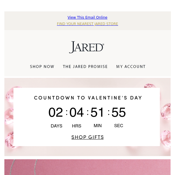 Countdown to V-Day! Up to 20% Off* Storewide