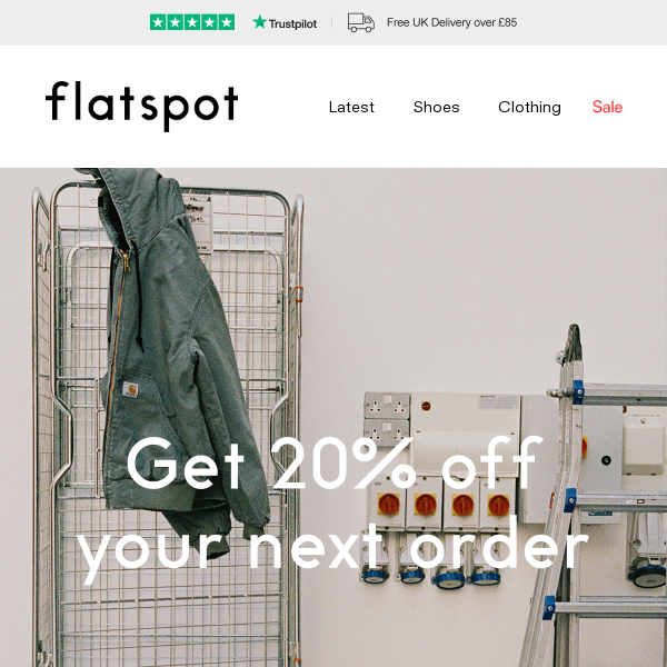 Your next Flatspot order: 20% off anything