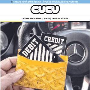 CUCU Covers  Customize Any Debit or Credit Card in Seconds