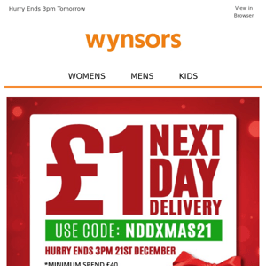 £1 Next Day Delivery | 1 Day Only!