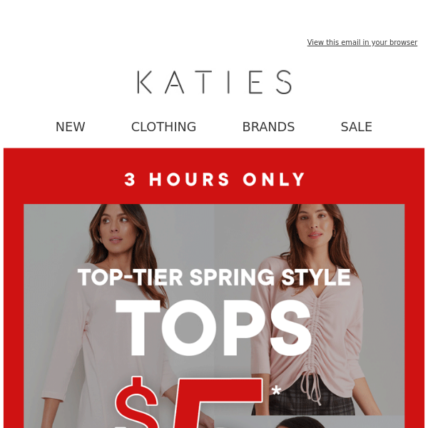 $5* TOPS | Up to 90% off!