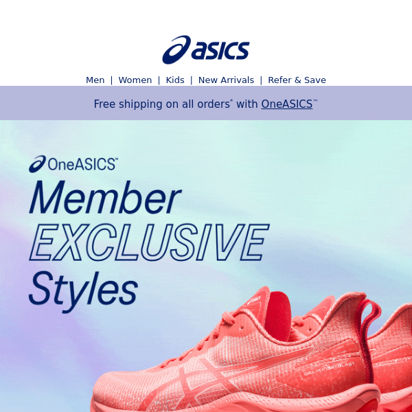 Unlocked for members. Exclusive February OneASICS™ styles are here. - ASICS  America