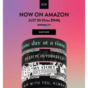 Get ZOX on Amazon Prime