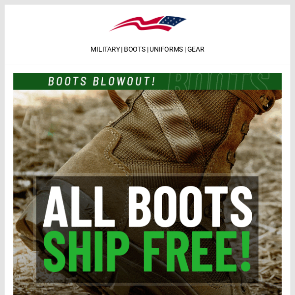 Your Boots get FREE SHIPPING! 🚚