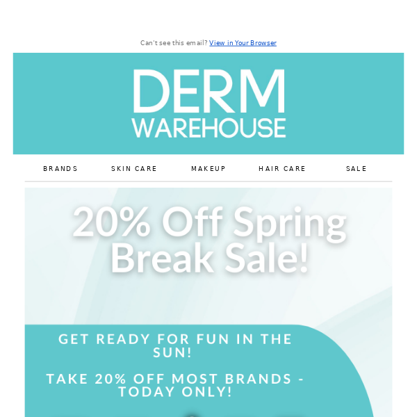 20% Off Spring Break Sale - Today Only!