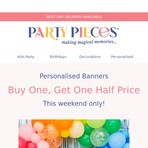 Shop and save on Personalised Banners!