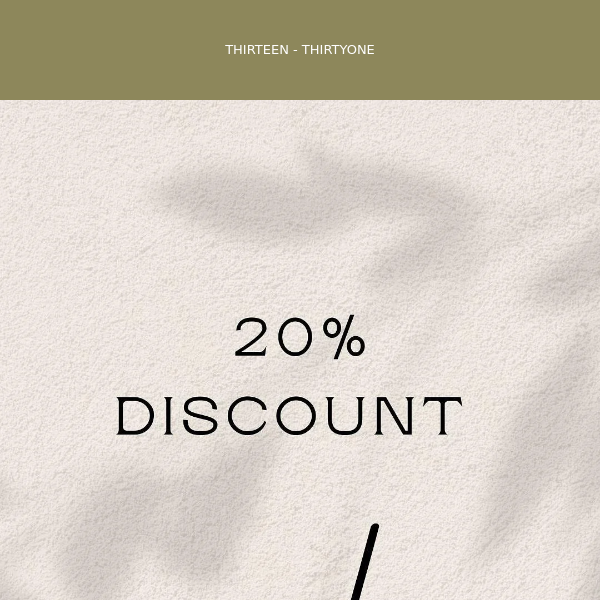 Last chance: 20% off everything ends tonight
