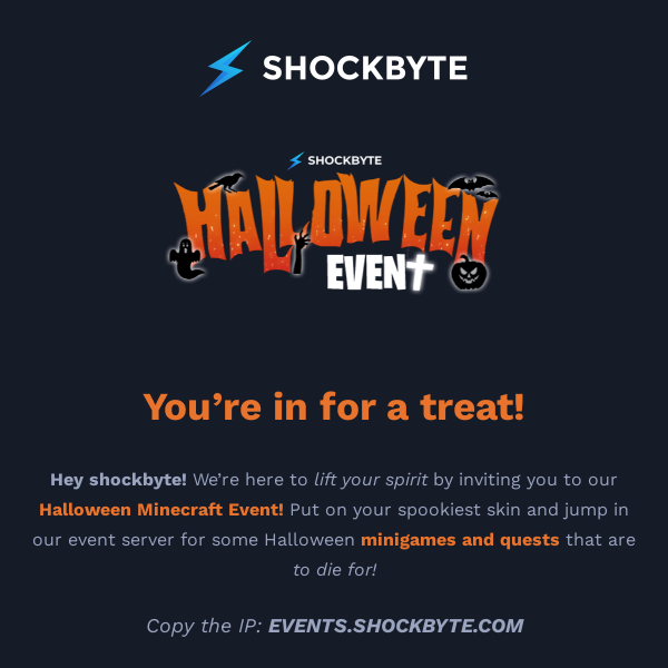 BOO! Our Minecraft Halloween Event is now OPEN 🎃