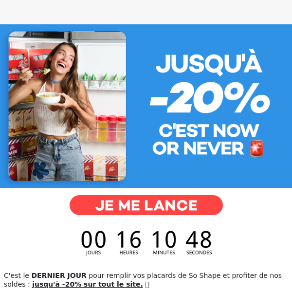 JUSQU'À -20%, C'EST NOW OR NEVER 🚨