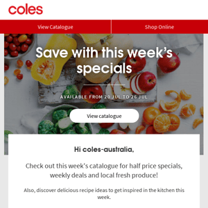 Coles Australia, weekly ½ price specials have landed!