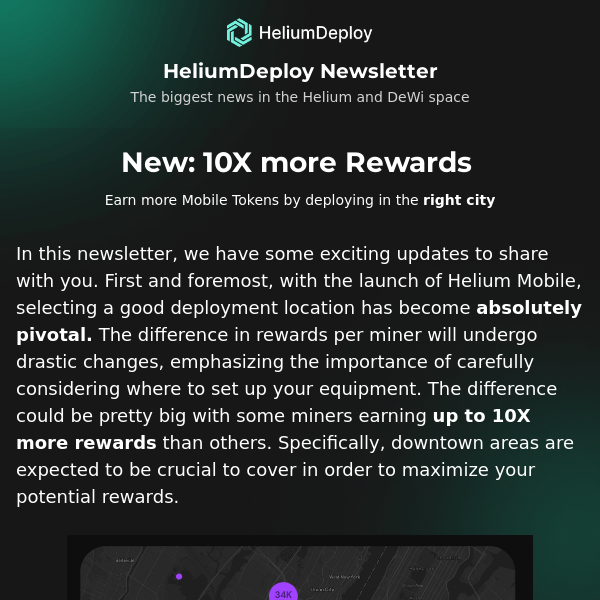 Helium Highlights: Maximizing Rewards, Optimal Deployment, and Coinbase Updates