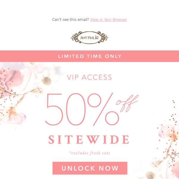 Exclusive Access: 50% OFF SITEWIDE 😍