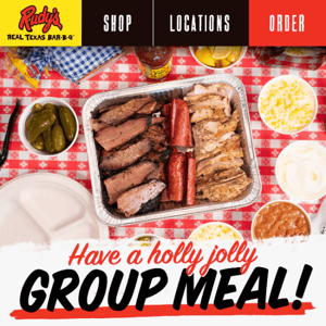 Throw a Thanksgiving bash with a Rudy's Group Meal!